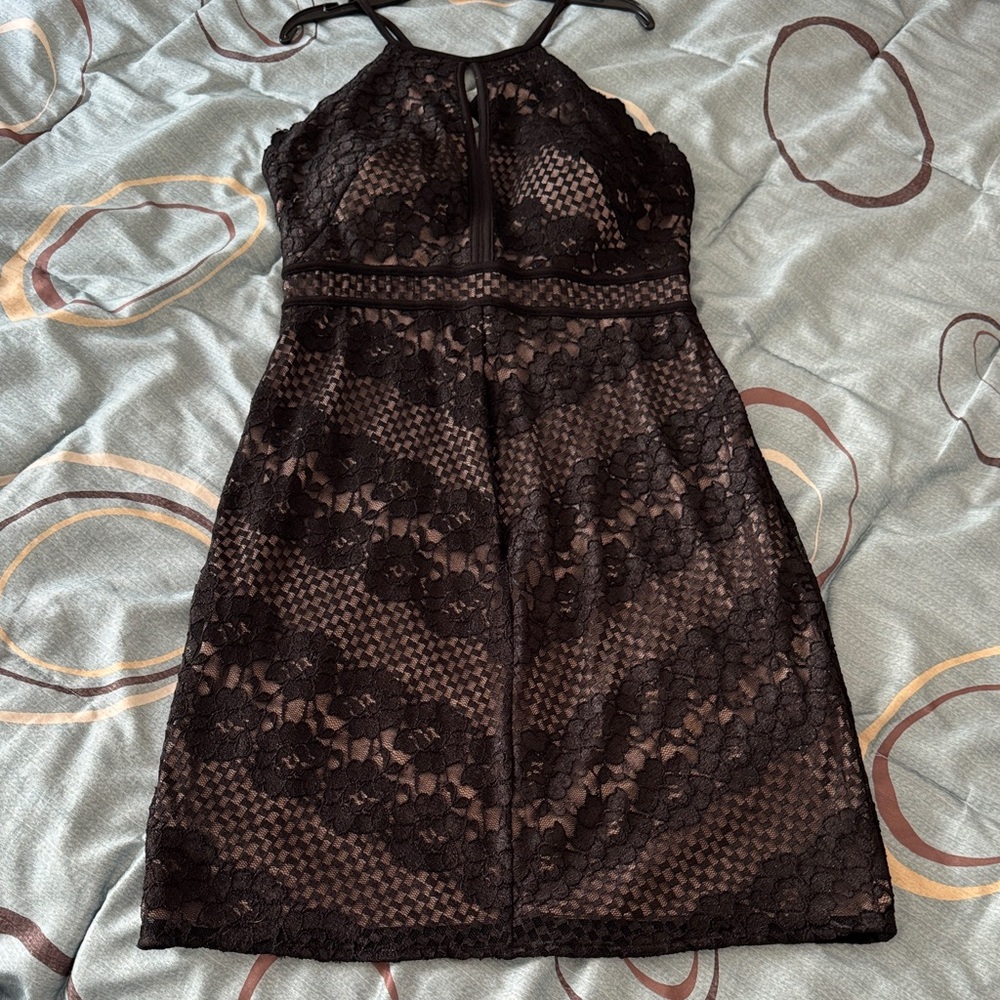 Morgan & Co. Black Sparkle Lace Dress